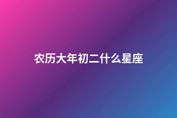 农历大年初二什么星座-第1张-星座运势-玄机派