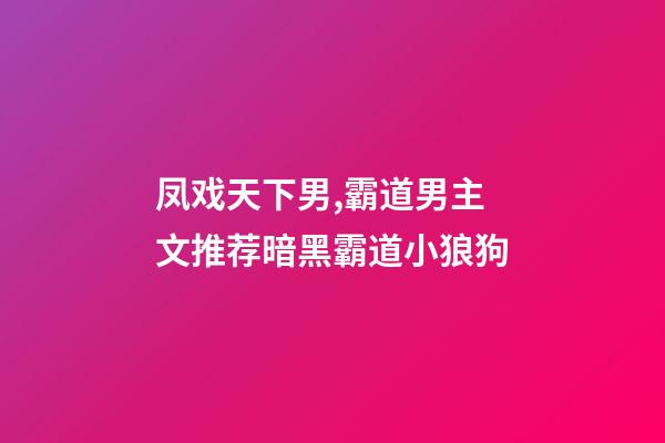 凤戏天下男,霸道男主文推荐暗黑霸道小狼狗-第1张-观点-玄机派