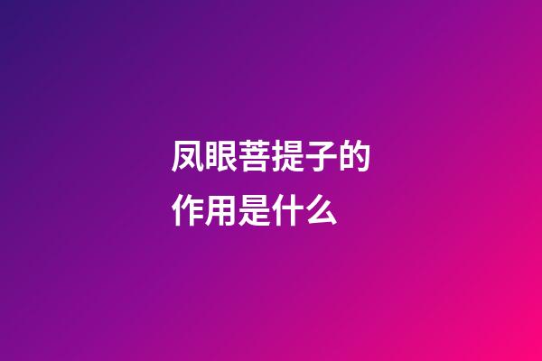 凤眼菩提子的作用是什么