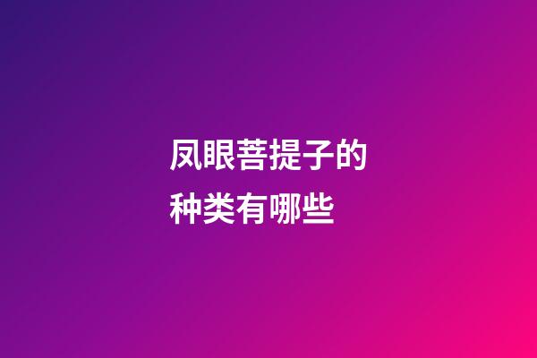 凤眼菩提子的种类有哪些