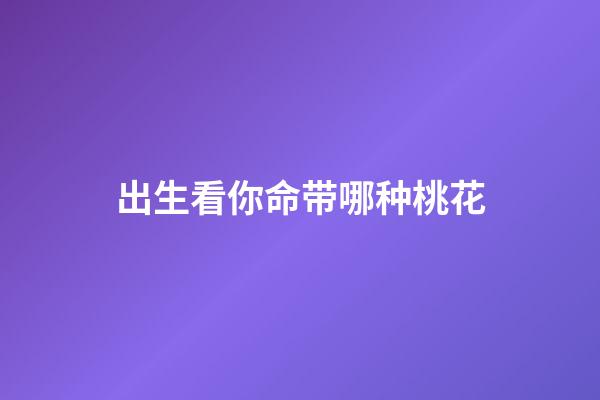 出生看你命带哪种桃花