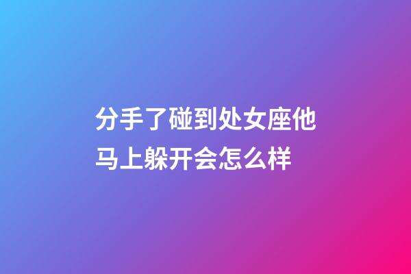 分手了碰到处女座他马上躲开会怎么样-第1张-星座运势-玄机派