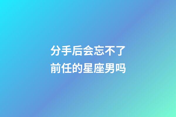 分手后会忘不了前任的星座男吗-第1张-星座运势-玄机派