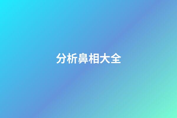 分析鼻相大全