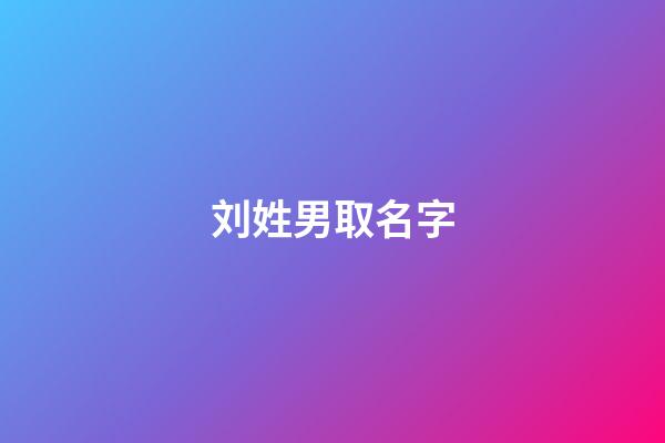 刘姓男取名字(刘姓男孩名字要洋气)-第1张-男孩起名-玄机派