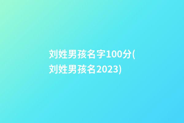 刘姓男孩名字100分(刘姓男孩名2023)