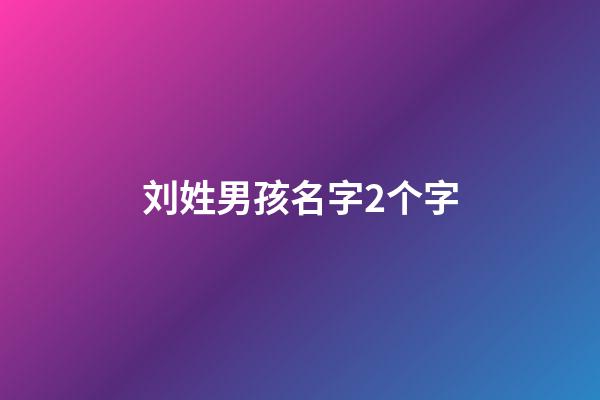 刘姓男孩名字2个字(刘姓男孩名字2个字霸气)-第1张-男孩起名-玄机派