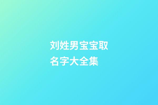 刘姓男宝宝取名字大全集(刘姓男宝宝取名字大全集两个字)-第1张-男孩起名-玄机派