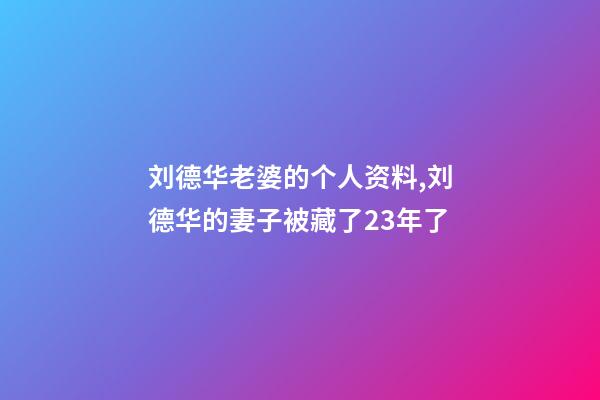 刘德华老婆的个人资料,刘德华的妻子被藏了23年了-第1张-观点-玄机派