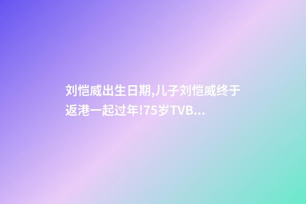 刘恺威出生日期,儿子刘恺威终于返港一起过年!75岁TVB老戏骨兴奋难掩是好开心-第1张-观点-玄机派