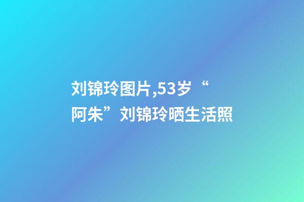 刘锦玲图片,53岁“阿朱”刘锦玲晒生活照-第1张-观点-玄机派