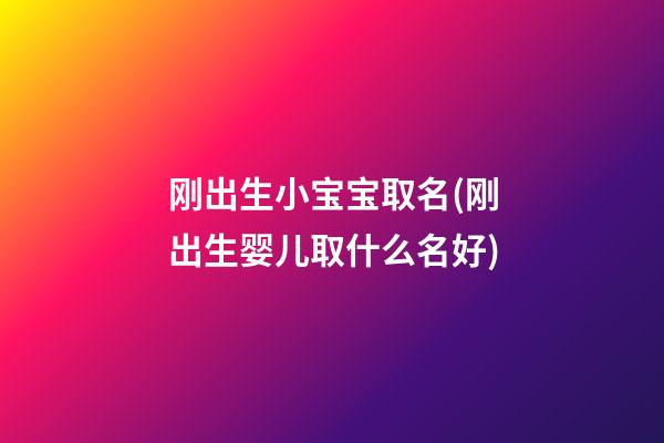 刚出生小宝宝取名(刚出生婴儿取什么名好)
