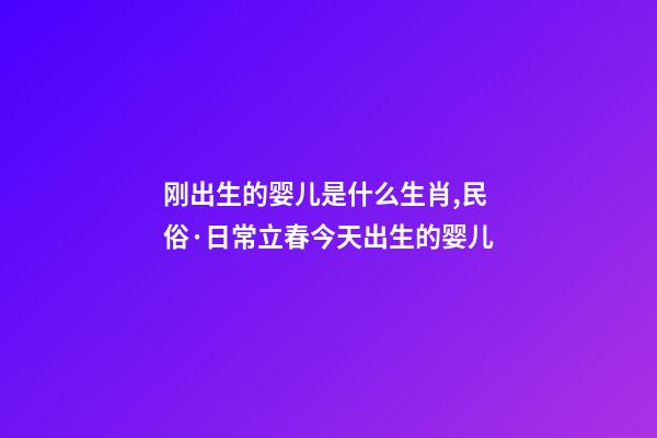刚出生的婴儿是什么生肖,民俗·日常立春今天出生的婴儿-第1张-观点-玄机派