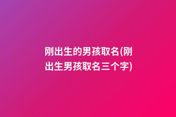 刚出生的男孩取名(刚出生男孩取名三个字)