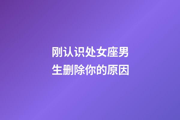 刚认识处女座男生删除你的原因-第1张-星座运势-玄机派