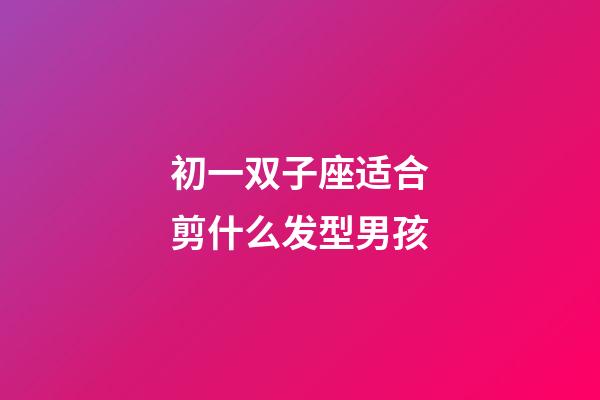 初一双子座适合剪什么发型男孩-第1张-星座运势-玄机派