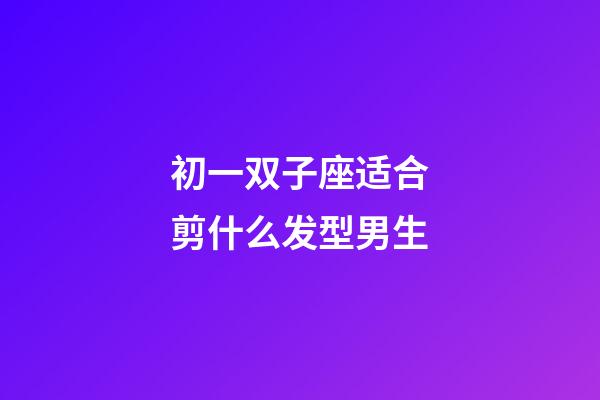 初一双子座适合剪什么发型男生-第1张-星座运势-玄机派