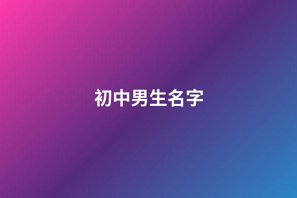 初中男生名字(初中男生名字带宇)-第1张-男孩起名-玄机派