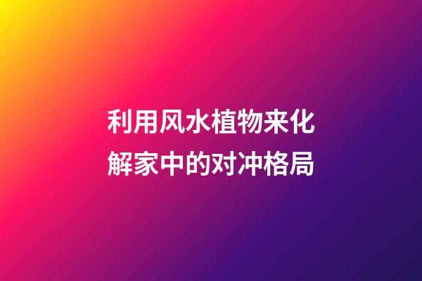 利用风水植物来化解家中的对冲格局