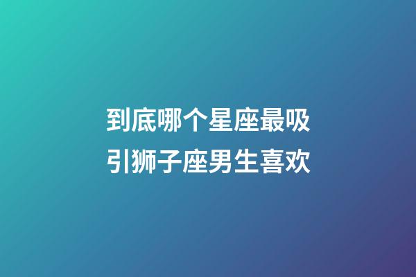 到底哪个星座最吸引狮子座男生喜欢-第1张-星座运势-玄机派