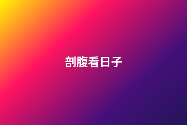 剖腹看日子