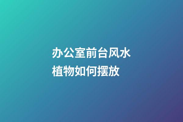 办公室前台风水植物如何摆放