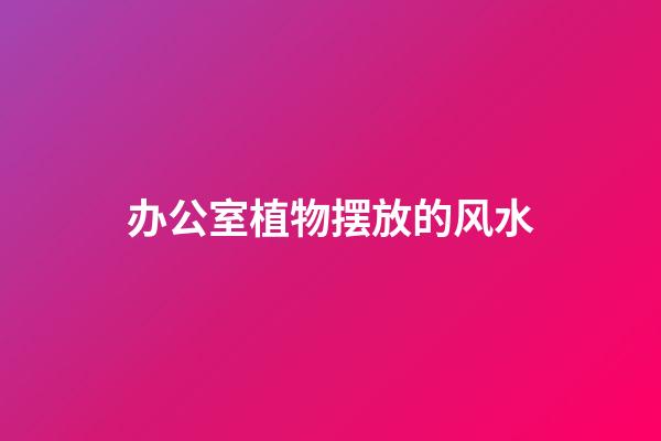 办公室植物摆放的风水