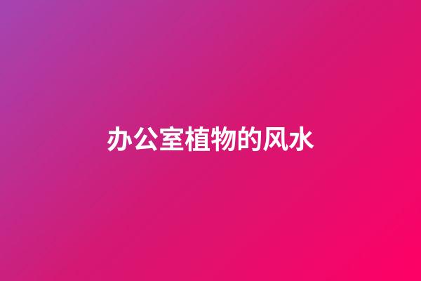 办公室植物的风水