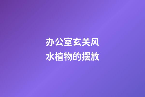 办公室玄关风水植物的摆放