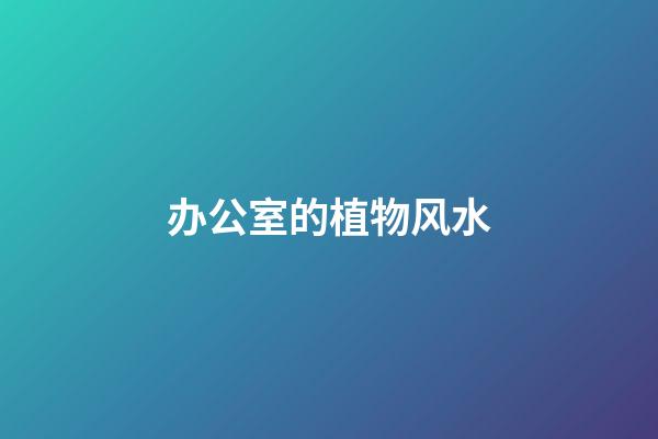 办公室的植物风水