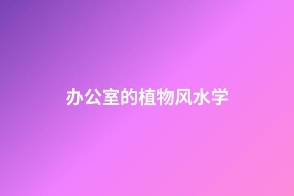 办公室的植物风水学