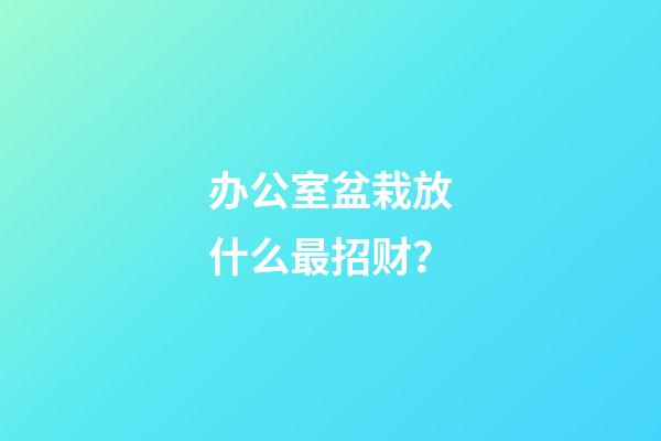 办公室盆栽放什么最招财？