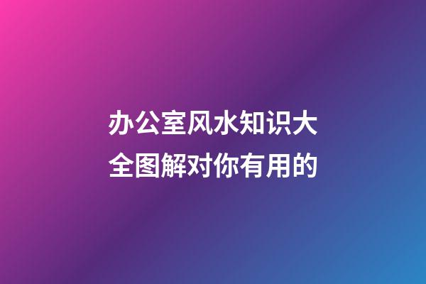 办公室风水知识大全图解对你有用的