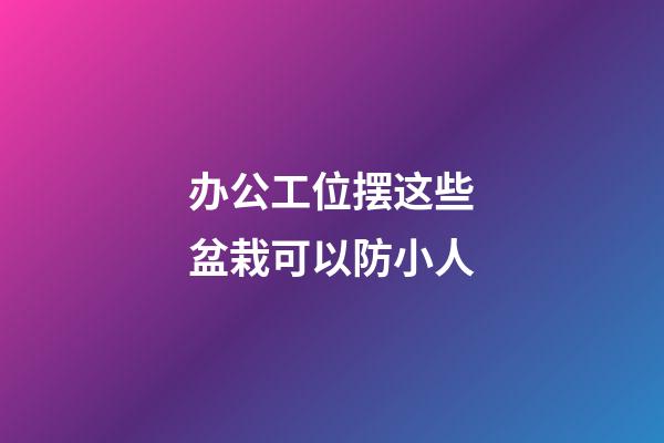 办公工位摆这些盆栽可以防小人