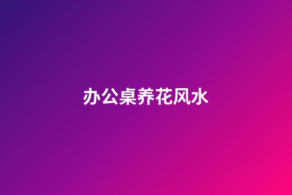 办公桌养花风水