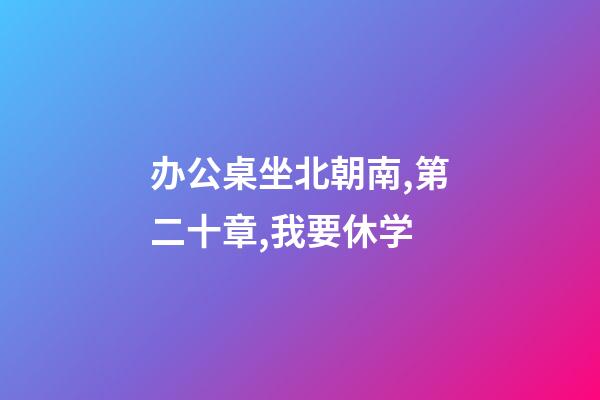 办公桌坐北朝南,第二十章,我要休学-第1张-观点-玄机派