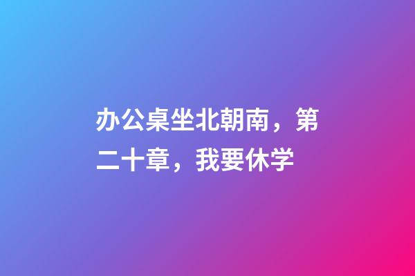办公桌坐北朝南，第二十章，我要休学-第1张-观点-玄机派