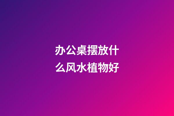 办公桌摆放什么风水植物好