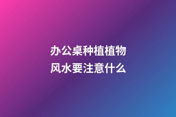 办公桌种植植物风水要注意什么