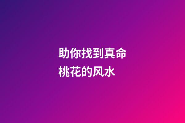助你找到真命桃花的风水