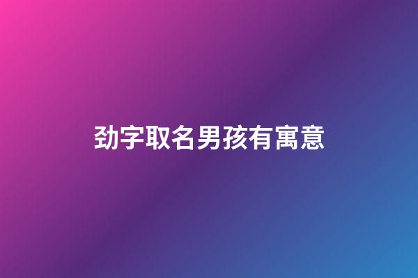 劲字取名男孩有寓意(劲字取名字有什寓意)-第1张-男孩起名-玄机派