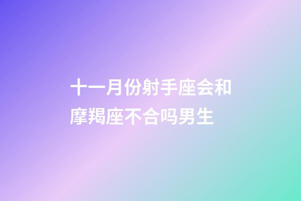 十一月份射手座会和摩羯座不合吗男生-第1张-星座运势-玄机派