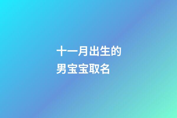 十一月出生的男宝宝取名(十一月出生的男宝宝取名小名)-第1张-男孩起名-玄机派