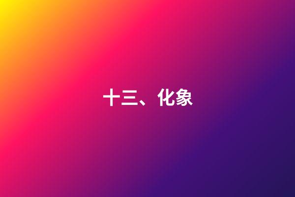 十三、化象