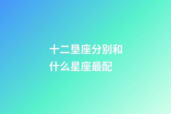 十二垦座分别和什么星座最配-第1张-星座运势-玄机派
