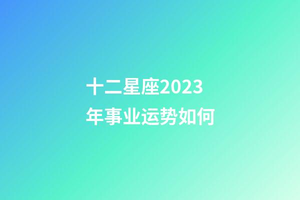 十二星座2023年事业运势如何-第1张-星座运势-玄机派