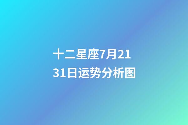 十二星座7月2131日运势分析图-第1张-星座运势-玄机派