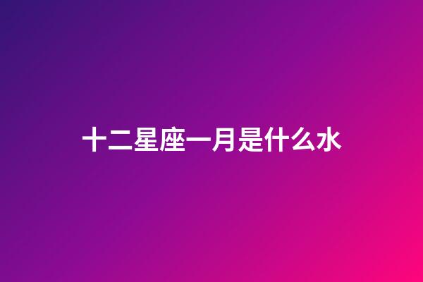 十二星座一月是什么水-第1张-星座运势-玄机派