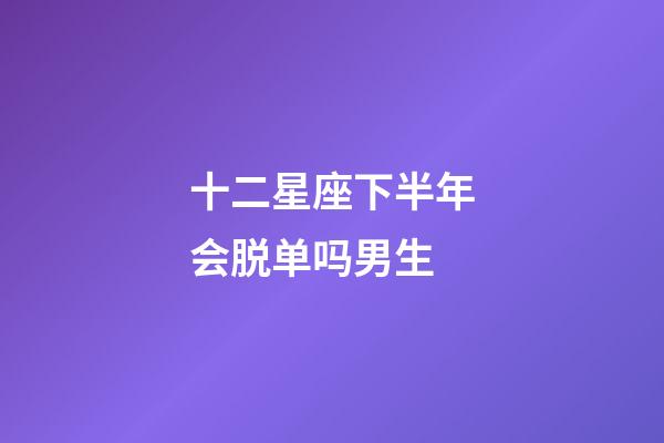 十二星座下半年会脱单吗男生-第1张-星座运势-玄机派