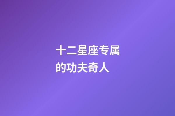 十二星座专属的功夫奇人
